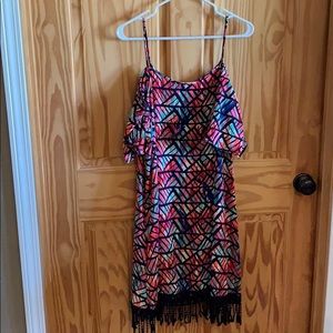 XL shoulder less dress! Multi color!